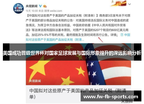 美国成功晋级世界杯对国家足球发展与国际形象提升的深远影响分析 美国成功晋级世界杯对国家足球发展与国际形象提升的深远影响分析